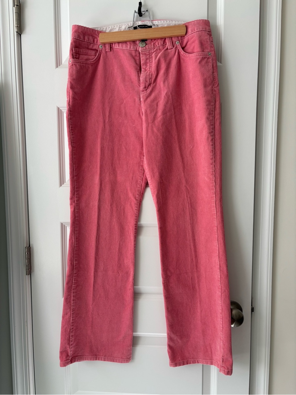 Lands’ End Pink Corduroy Straight Leg Pants Size 10